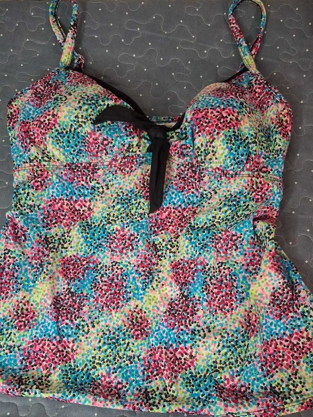 Kim Rogers Women’s Multicolor Printed Tankini Top size large